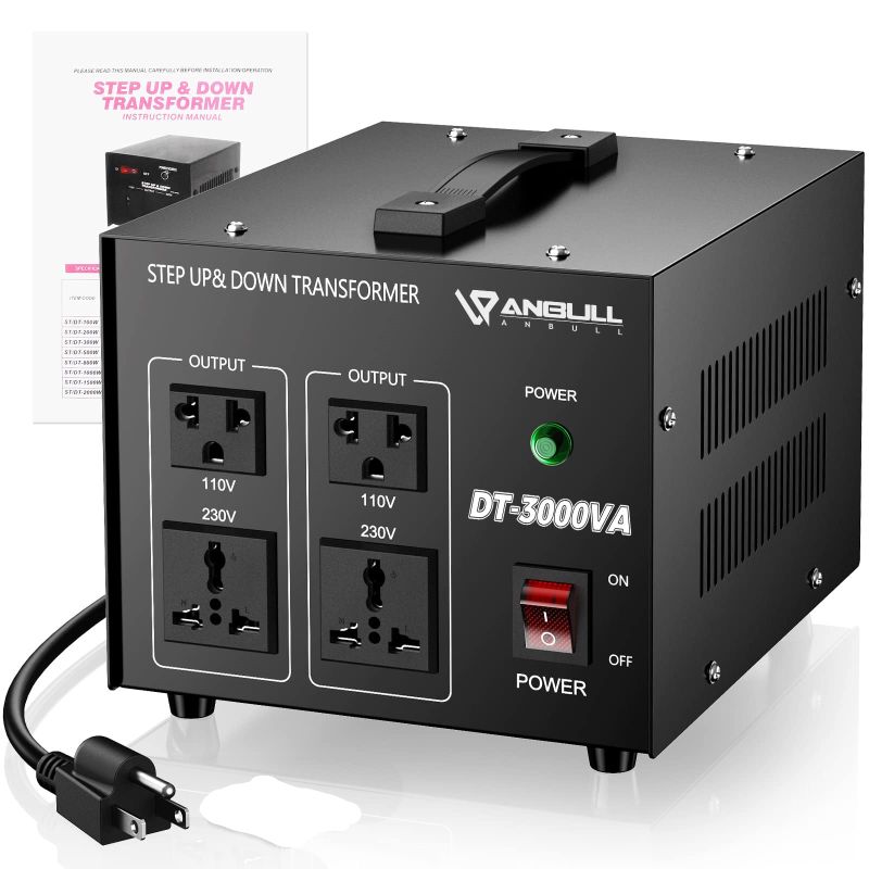 Photo 1 of [notes] Anbull 3000 Watt Voltage Converter Transformer - Heavy Duty Step Up/Down AC 110V/120V/220V/240V Power Converter
