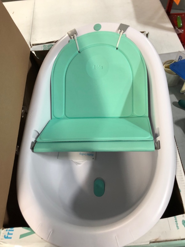 Photo 2 of 4-in-1 Grow-with-Me Bath Tub by Frida Baby Transforms Infant Bathtub to Toddler Bath Seat with Backrest for Assisted Sitting in Tub