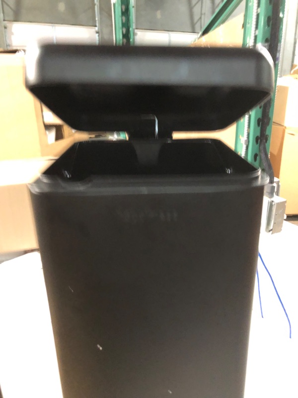 Photo 4 of *** USED/DAMAGED** happimess Open Soft Close Step Trash Can, 7.9 Gallon, Black