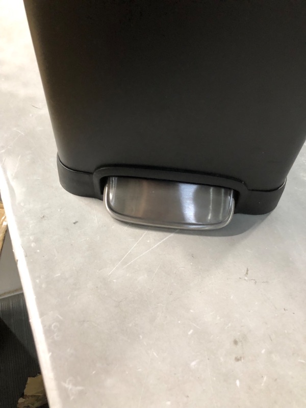 Photo 5 of *** USED/DAMAGED** happimess Open Soft Close Step Trash Can, 7.9 Gallon, Black