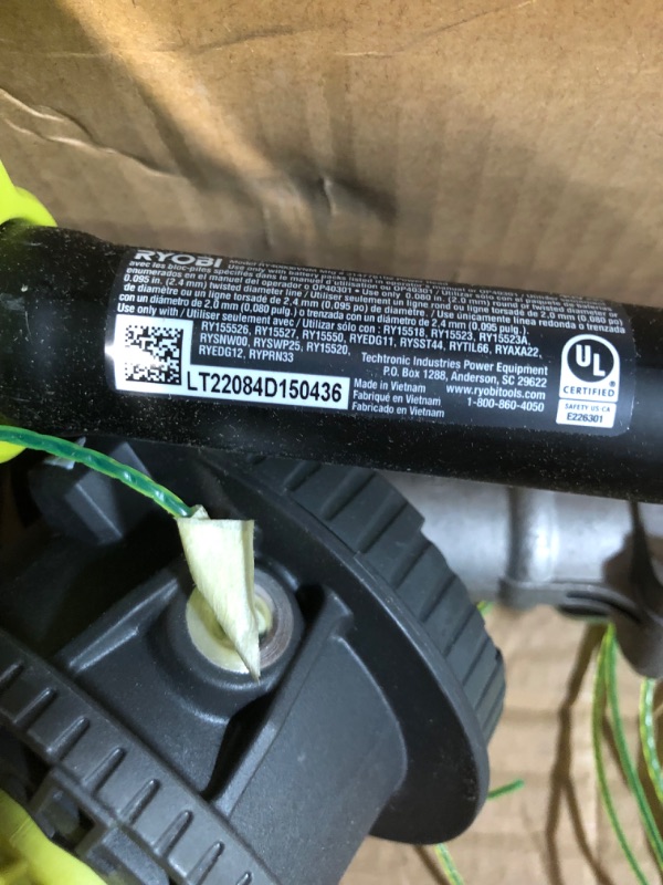 Photo 10 of **USED/SEE NOTES** RYOBI 40-Volt Lithium-Ion Cordless Attachment Capable String Trimmer, 4.0 Ah Battery 