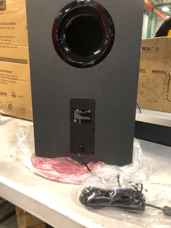 Photo 10 of *USED/MISSING PARTS* Larksound Karaoke Machine , 2.1 Soundbar with Subwoofer, Bluetooth PA Speaker System Black