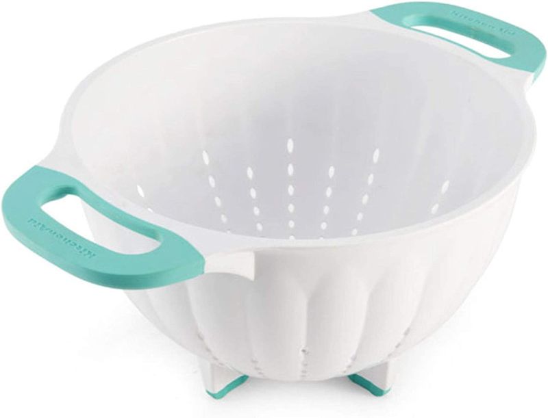 Photo 2 of **BUNDLE/SEE NOTES** Nordic Ware Naturals Compact Rectangular Baker, Silver & KitchenAid Classic Plastic Colander, 5-Quart, Aqua Sky