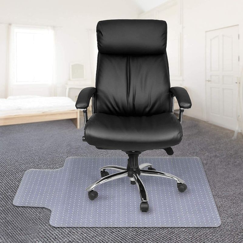 Photo 1 of *SEE NOTES* Office Chair Mat for Carpets,Transparent Thick and Sturdy Highly Premium Quality  with Studs (36" X 48" with Lip)