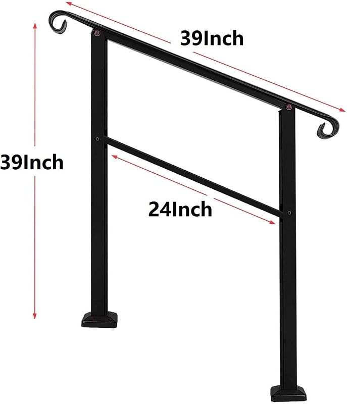 Photo 1 of *PARTS ONLY/ NOT FULL RAIL**** Handrails for Outdoor Steps
