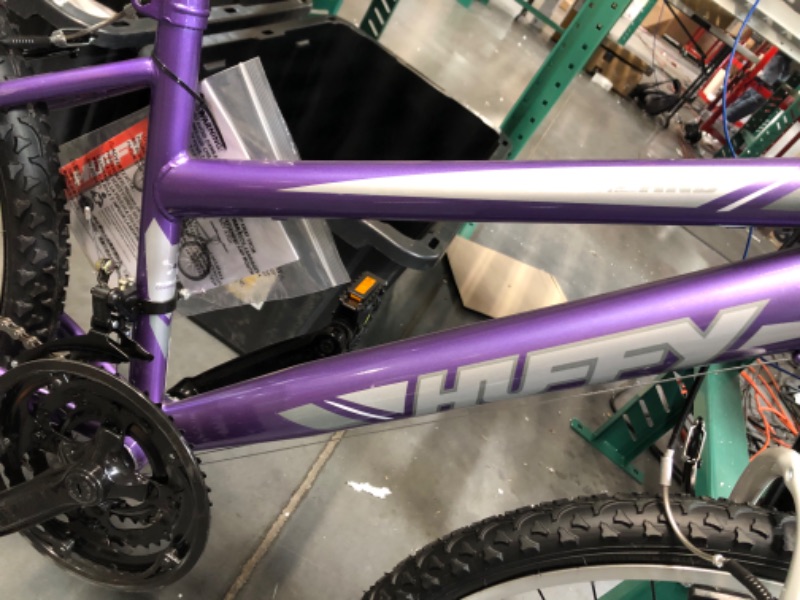 Photo 2 of **MISSING HARDWARE/SEE NOTES** HANDLES BARS NOT ATTACHED  Huffy Highland 24" Mountain Bike (PURPLE)