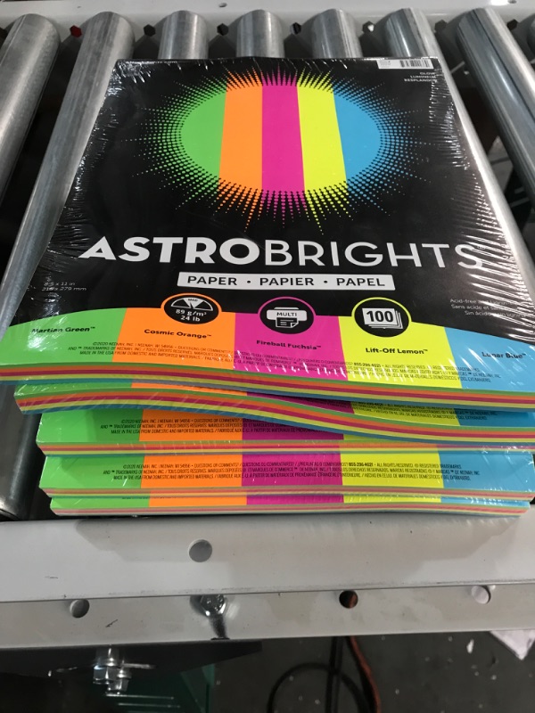 Photo 1 of 100-Ct. Astrobrights Printer Paper - Glow Colors(5Pack)