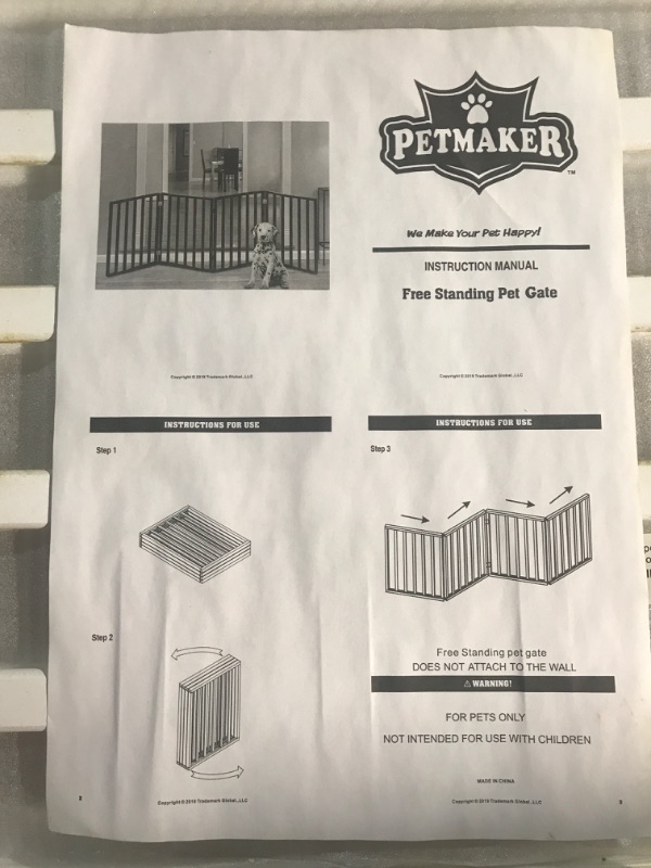 Photo 3 of **USED** PETMAKER Pet Gate 72 x 1 x 24 in