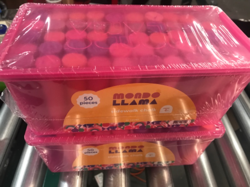 Photo 1 of 50ct Sidewalk Chalk Set Pink Box - Mondo Llama(2 pack)