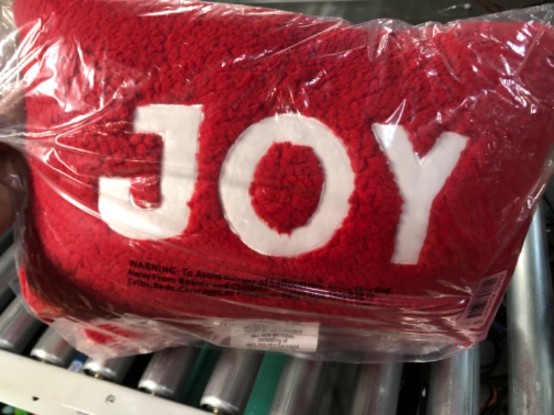 Photo 1 of 2 Fluffy Red "JOY" Pillows