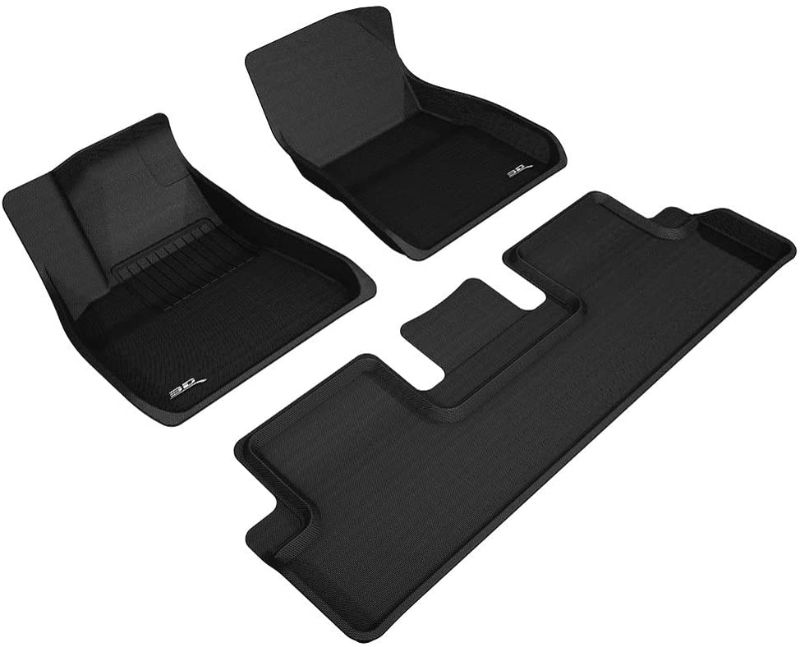 Photo 1 of 3D MAXpider Custom Fit KAGU Floor Mat for 2018-2019 TESLA MODEL 3 - 1ST ROW 2ND ROW
