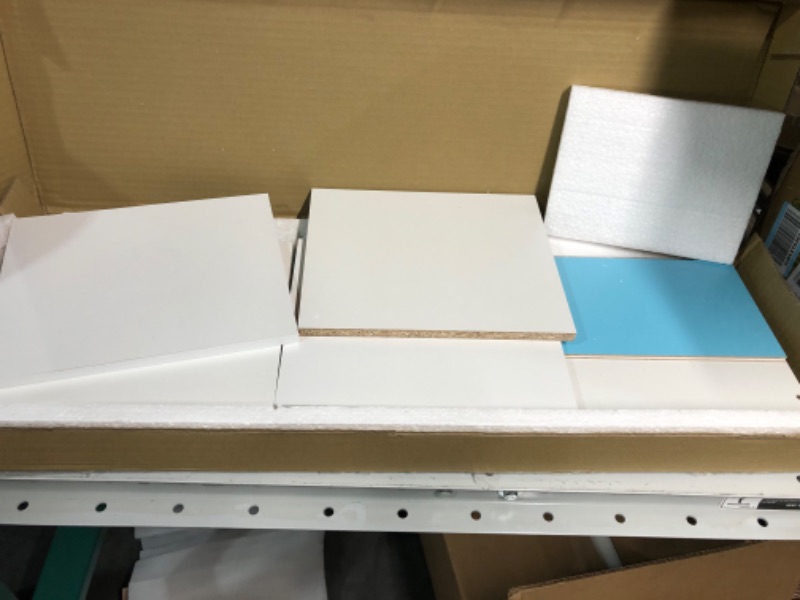 Photo 2 of **BRAND NEW** Furinno 3-Tier Open Shelf Bookcase, White/Light Blue 11003WH/LBL 