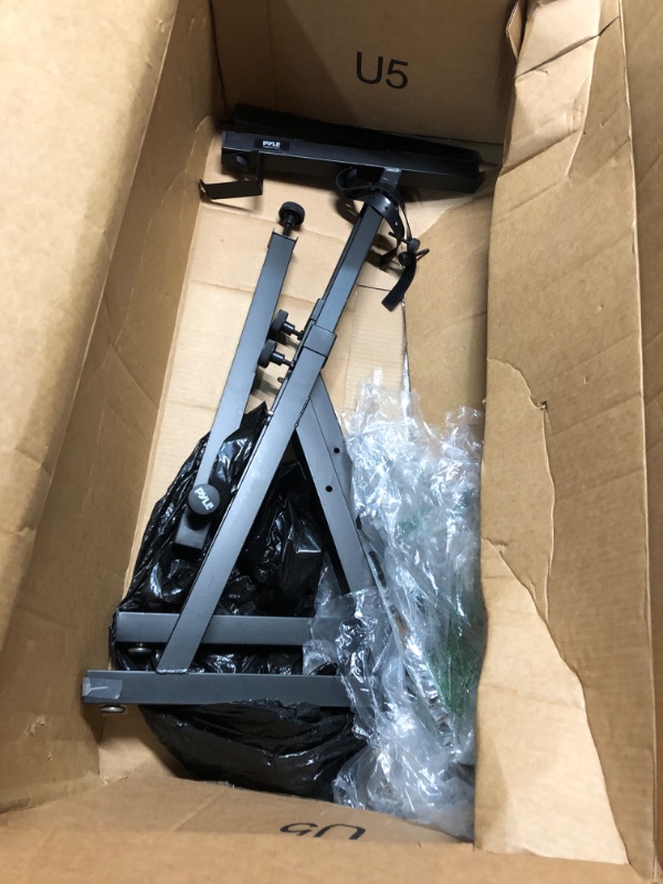 Photo 1 of Pyle Heavy Duty Folding Keyboard Stand - Sturdy Reinforced Z Design w/ Adjustable Width & Height