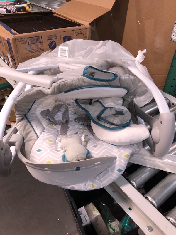 Photo 1 of Ingenuity ConvertMe 2-in-1 Compact Portable Baby Swing & Infant Seat, Battery-Powered Vibrations, Automatic Sway, Nature Sounds - Nash