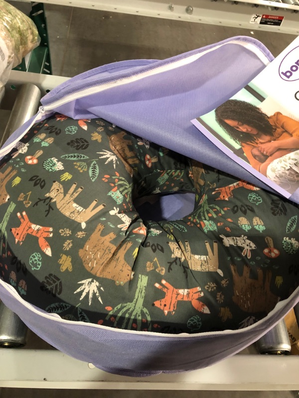 Photo 2 of Boppy Nursing Pillow and Positioner—Original | Green Forest Animals | Breastfeeding, Bottle Feeding, Baby Support 