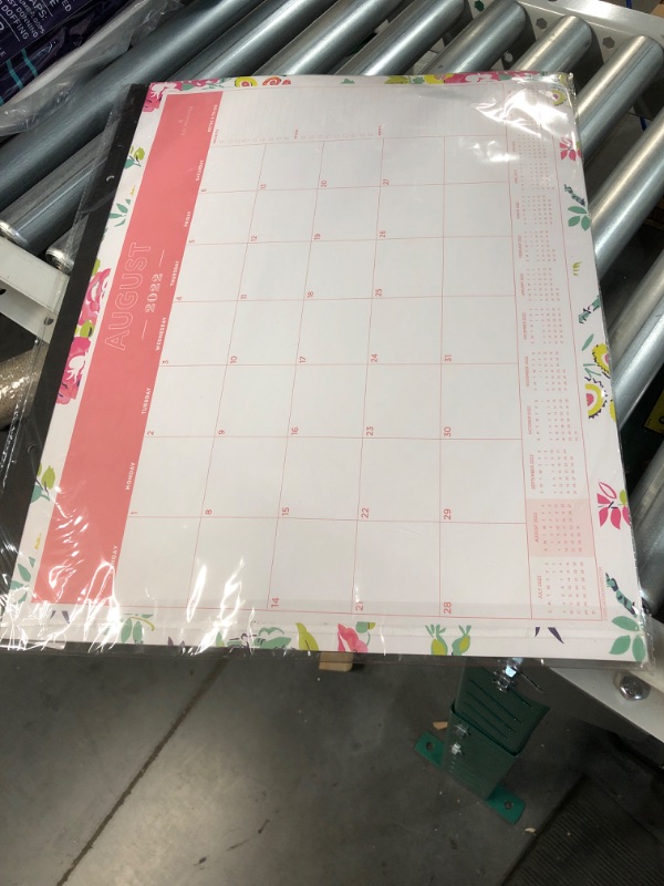 Photo 2 of Blue Sky 2023-2024 Academic Year Teacher Monthly Desk Pad Calendar, 22" x 17", Trim Tape Binding, Two-Hole Punched, Ruled Blocks, Dots (105496-A24) New Edition