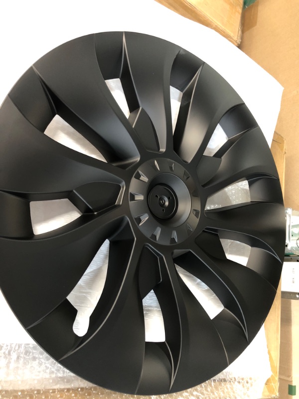 Photo 1 of XINFOOB Tesla Model 3 Wheel 18-Inch Hub Cap Replacement ABS Cover Set of 4 Matte Black 2020-2023 Model 3 Accessories 18" matte black style 2