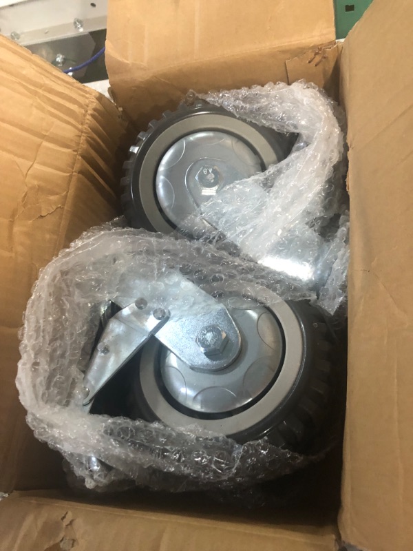 Photo 2 of 6" Heavy Duty Caster Wheels Set of 4 Load 2200lbs Premium Rubber No Noise Casters Wheels 