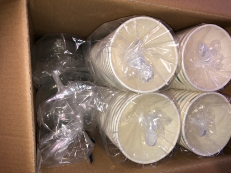 Photo 2 of [140 Pack] 16oz Paper Cups, Disposable Paper Cups with Strawless Sip Lids