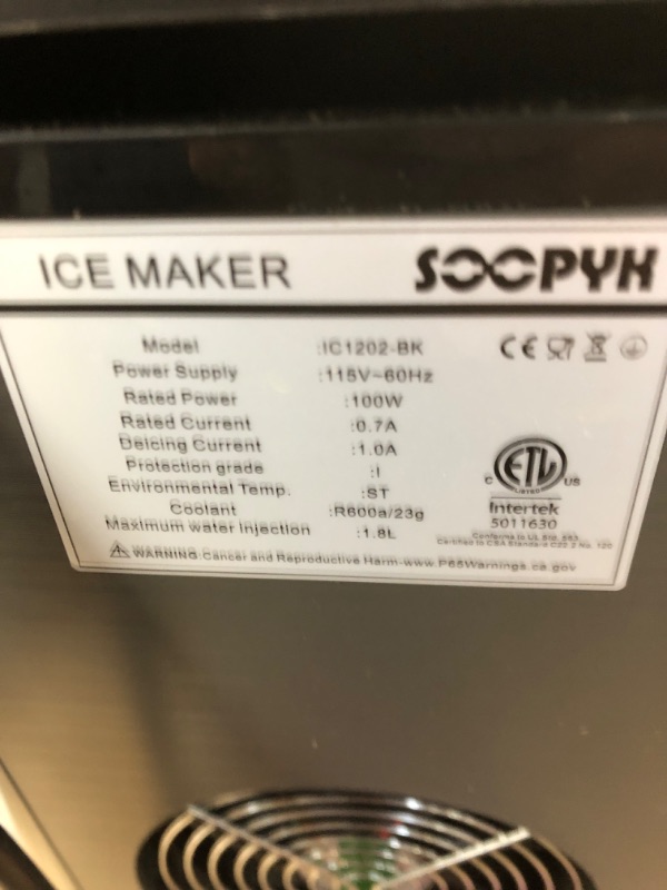 Photo 2 of (USED) Soopyn Ice Machine Black 