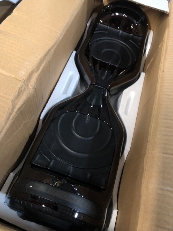 Photo 1 of **FOR PARTS**Hoverboard Certified HS2.01 Bluetooth Flash Wheel with LED Light Self Balancing Wheel Electric Scooter Chrome Black