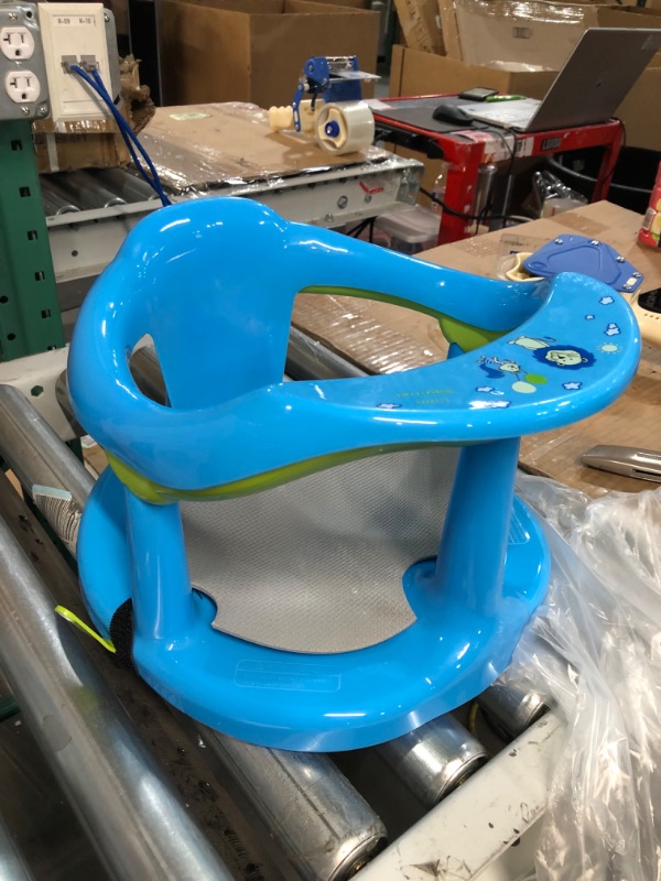 Photo 2 of Baby Bath Seat for Babies 6 to 18 Months / Non-Slip Infants Toddlers Taking Bath by Sitting in Bath Tub Chair 2022 Upgraded (Blue)