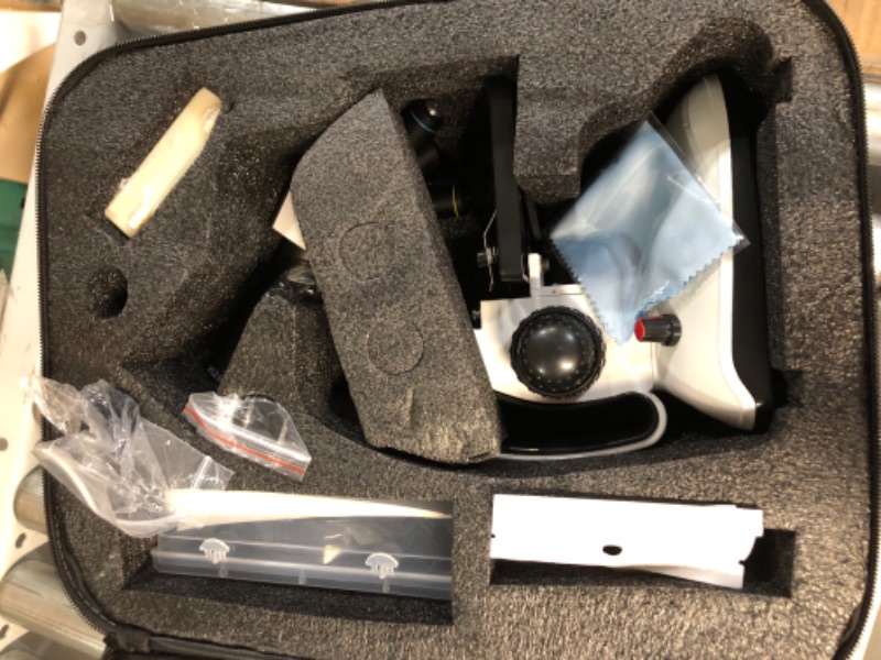 Photo 1 of BNISE Microscope kit for Kids and Students, 40X-2000X Magnification, Prepared Slides Kit, Dual LED Illumination, All Glass Optics, and Cordless Capability for Children Beginner