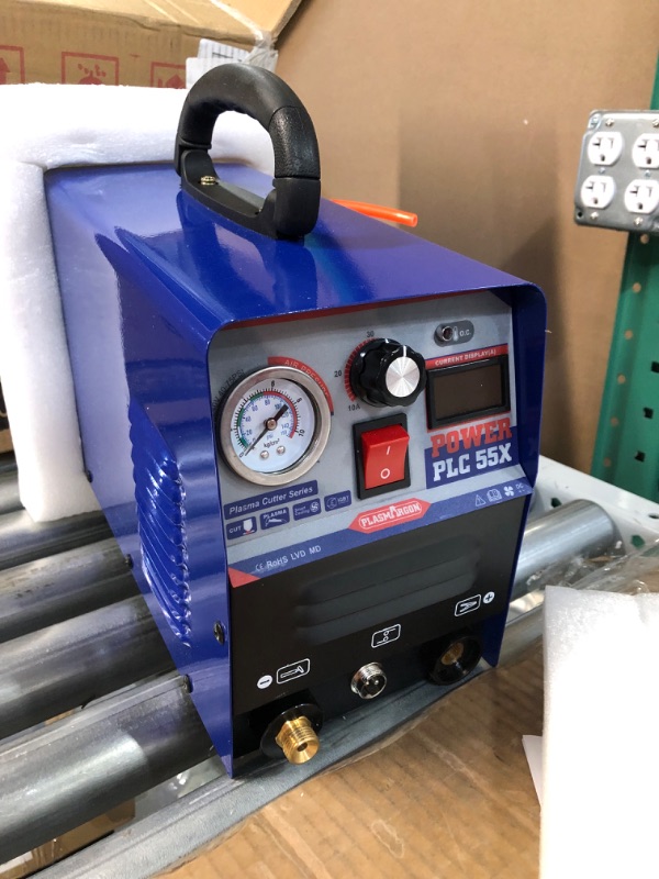 Photo 2 of 50Amp Plasma Cutter Non-Touch Pilot Arc Plasma Cutter, Dual Voltage 110/220V CUT55P 50A Plasma Cutting Equipment, DC Inverter Portable Plasma Cutter Machine, IGBT Digital Display 1/2 Inch Clean Cut CUT55P Pilot arc