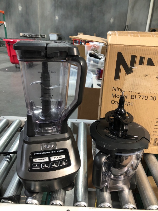 Photo 2 of * USED * Ninja BL770 Mega Kitchen System, 1500W, 4 Functions for Smoothies, Processing, Dough, Drinks & More, with 72-oz.* Blender Pitcher, 64-oz. Processor Bowl