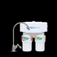 Photo 1 of * USED * Aquasana 2-Stage Under Sink Water Filter System - Kitchen Counter Claryum Filtration - Filters 99% Of Chlorine - Brushed Nickel Faucet