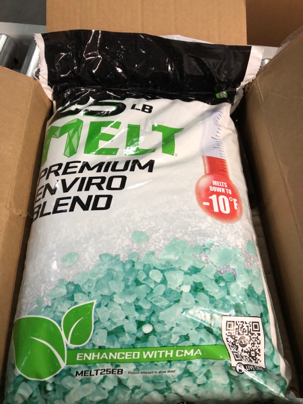 Photo 2 of * OPENED * Snow Joe AZ-25-EB Melt-2-Go Nature + Pet Friendly CMA Blended Ice Melter, 25-lb Bag