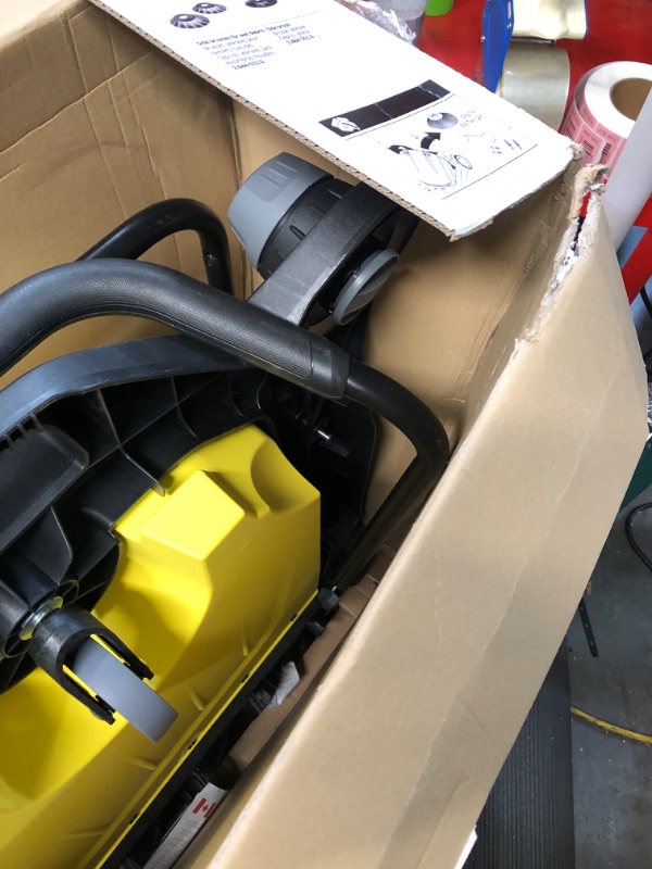 Photo 4 of * MISSING PARTS * Karcher S 6 Twin Walk-Behind Outdoor Hand Push Floor Sweeper - 10 Gallon Capacity, 33.9" Sweeping Width, Sweeps up to 32,300 Square Feet/Hour S 6 Twin Floor Sweeper