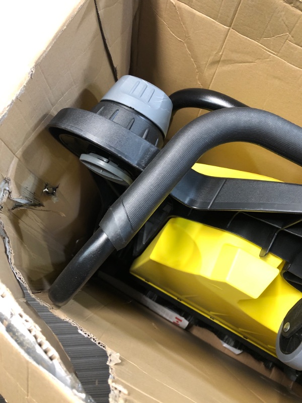 Photo 3 of * MISSING PARTS * Karcher S 6 Twin Walk-Behind Outdoor Hand Push Floor Sweeper - 10 Gallon Capacity, 33.9" Sweeping Width, Sweeps up to 32,300 Square Feet/Hour S 6 Twin Floor Sweeper