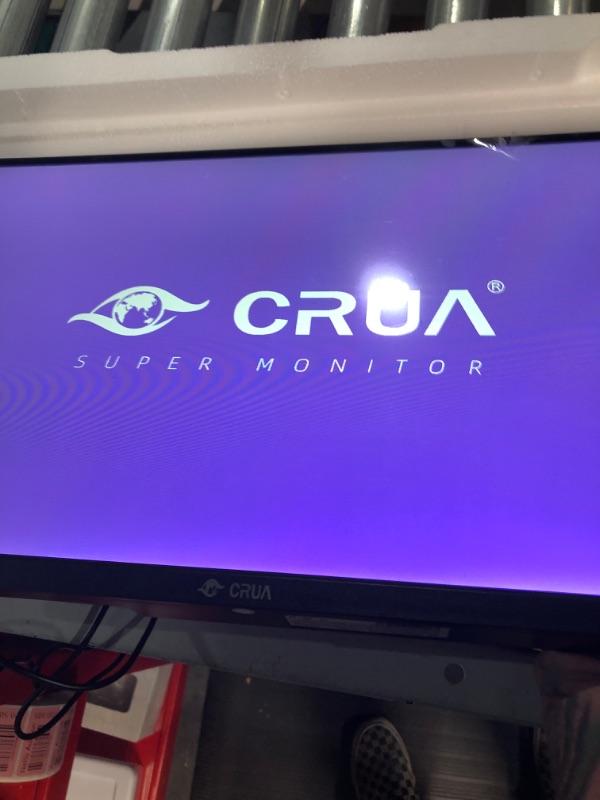 Photo 3 of * DAMAGED * CRUA 22 Inch Computer Monitor, Full HD(1920x1080P) 75HZ VA Desktop Display, 3 Sides Zero Frame 178° Wide View Angle PC Monitor with Eye-Care Technology, Support VESA, VGA&HDMI Port-Black 22inch 1K 75HZ