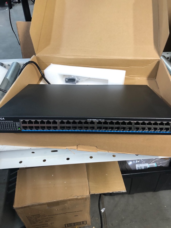 Photo 3 of 48 Port Gigabit PoE Switch Unmanaged with 48 Port IEEE802.3af/at PoE+@400W, 2 x 1G SFP, NICGIGA 50 Port Network Power Over Ethernet Switch, Desktop/Rackmount 50 port| 48xPoE+ 400W | 2xUplink