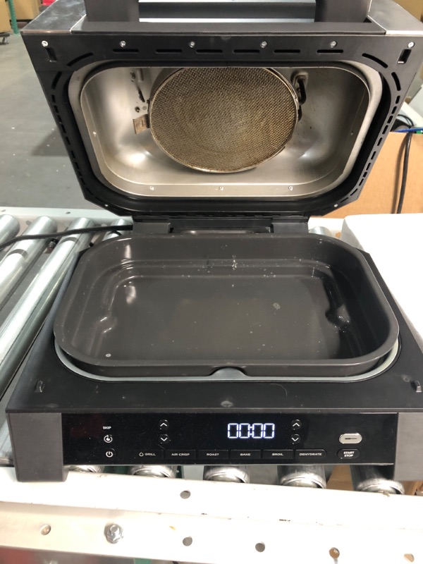 Photo 2 of * USED * Ninja DG551 Foodi Smart XL 6-in-1 Indoor Grill with Air Fry, Roast, Bake, Broil, & Dehydrate, Foodi Smart Thermometer, 2nd Generation, Black/Silver Ninja Foodi Smart XL Grill + Thermometer 2nd Generation