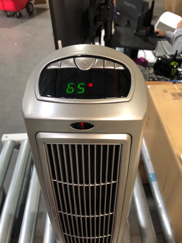 Photo 1 of Lasko 1500W Digital Ceramic Space Heater with Remote, 755320, Silver