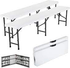 Photo 1 of *PARTS ONLY*
6FT Folding Bench Portable Bench Plastic Outdoor (2 Pack)