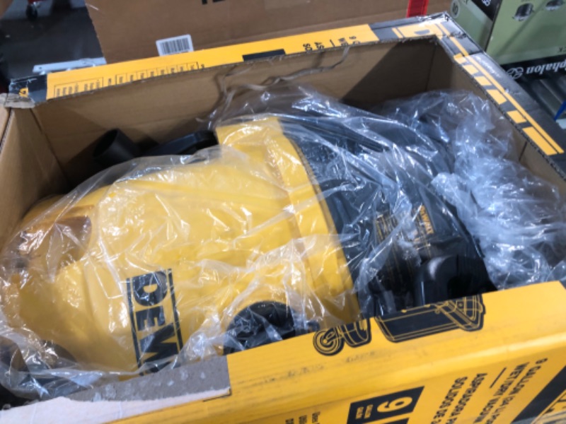 Photo 3 of DEWALT 9 Gallon Wet/Dry VAC, Heavy-Duty Shop Vacuum with Attachments, 5 Peak HP, with Blower Function, DXV09PA, Yellow