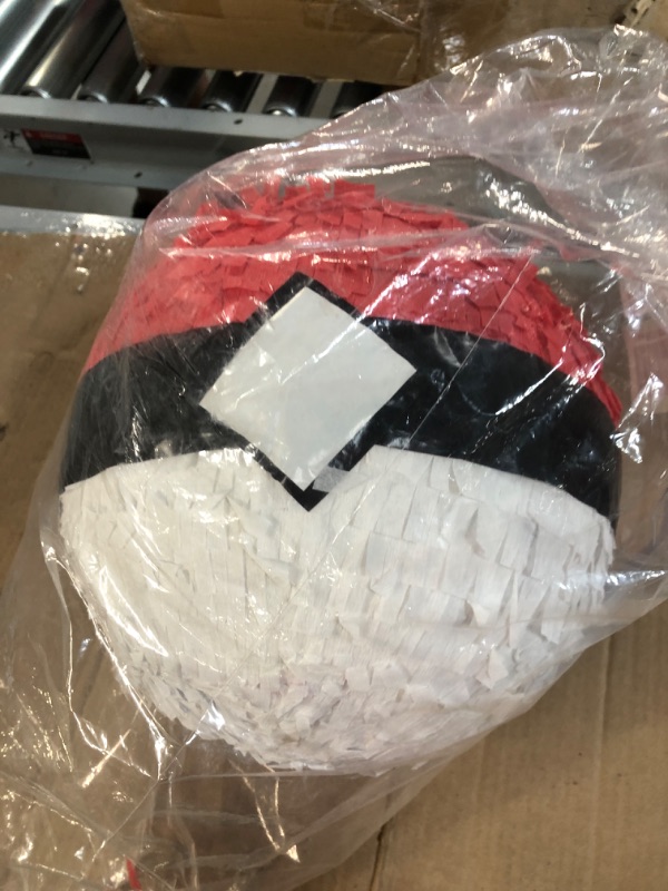 Photo 3 of -MINOR DENT- CTT CREATIONS ROUND PINATA 10 inches 3D POKé BALL 