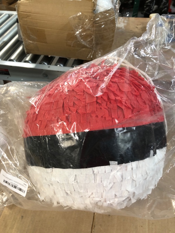 Photo 2 of -MINOR DENT- CTT CREATIONS ROUND PINATA 10 inches 3D POKé BALL 