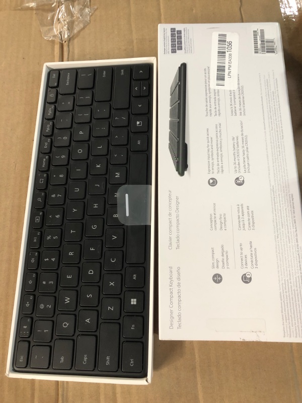 Photo 2 of Microsoft Designer Compact Keyboard - Matte Black. Standalone Wireless Bluetooth Keyboard. Compatible with Bluetooth Enabled PCs/Mac