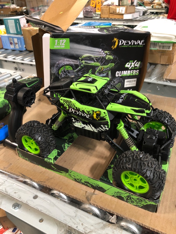 Photo 2 of -USED- *SEE NOTES* DEVIVAE RC Cars 2059 Remote Control Car for Kids Adults,1:12 All Terrain Monster Trucks for Boys, 4WD Off-Road 2.4GHz Rock Crawler,2 Batteries for 80Mins Play, RC Truck Electric Toy Gift for Boy Girl…