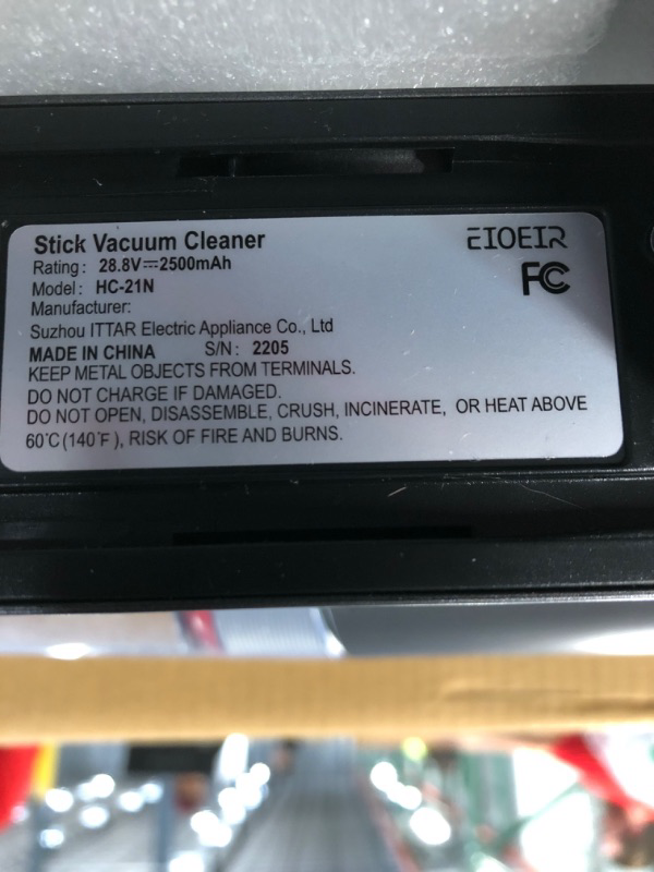 Photo 4 of -USED- EIOEIR Cordless Stick Vacuum Cleaner