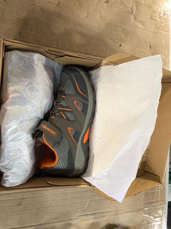 Photo 2 of Merrell Kid's Trail Chaser Hiking Sneaker Big Kid (8-12 Years) Size 3 Big Kid Gunsmoke/Orange