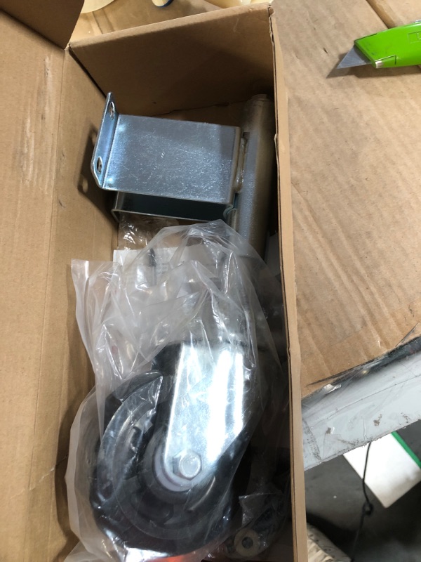 Photo 1 of Spring Loaded Gate Caster 4”, Heavy Duty Gate Caster Wheel with Spring Loaded,Universal Mount Pate, 250-500 lbs Load Capacity, 4 Inches Rubber Wheel(Two PCS))