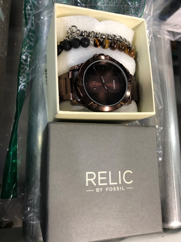 Photo 2 of Relic by Fossil Men's Rylan Quartz Stainless Steel Diamond Accent Dress Watch