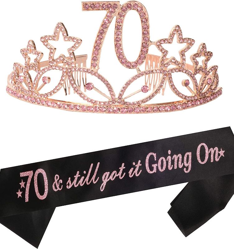 Photo 1 of 70th Birthday Sash and Tiara 