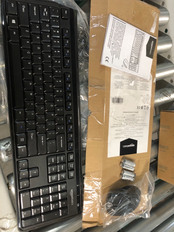 Photo 2 of **NOT TESTED**Amazon Basics Wireless Computer Keyboard and Mouse Combo - Quiet and Compact - US Layout (QWERTY)