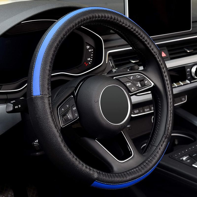 Photo 1 of **SLIGHTLY BENT**LABBYWAY Microfiber Leather Auto Car Steering Wheel Cover